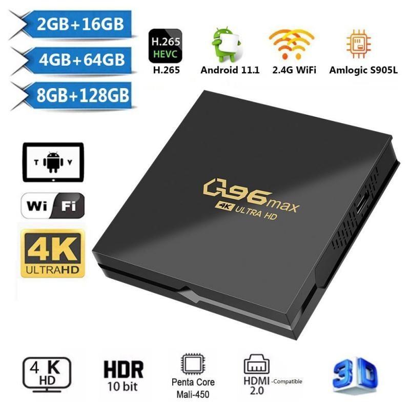 Q96 MAX Smart TV Box Android 11 Amlogic S905 Quad Core  4K HD Set Top Box Media Player H.265 Home