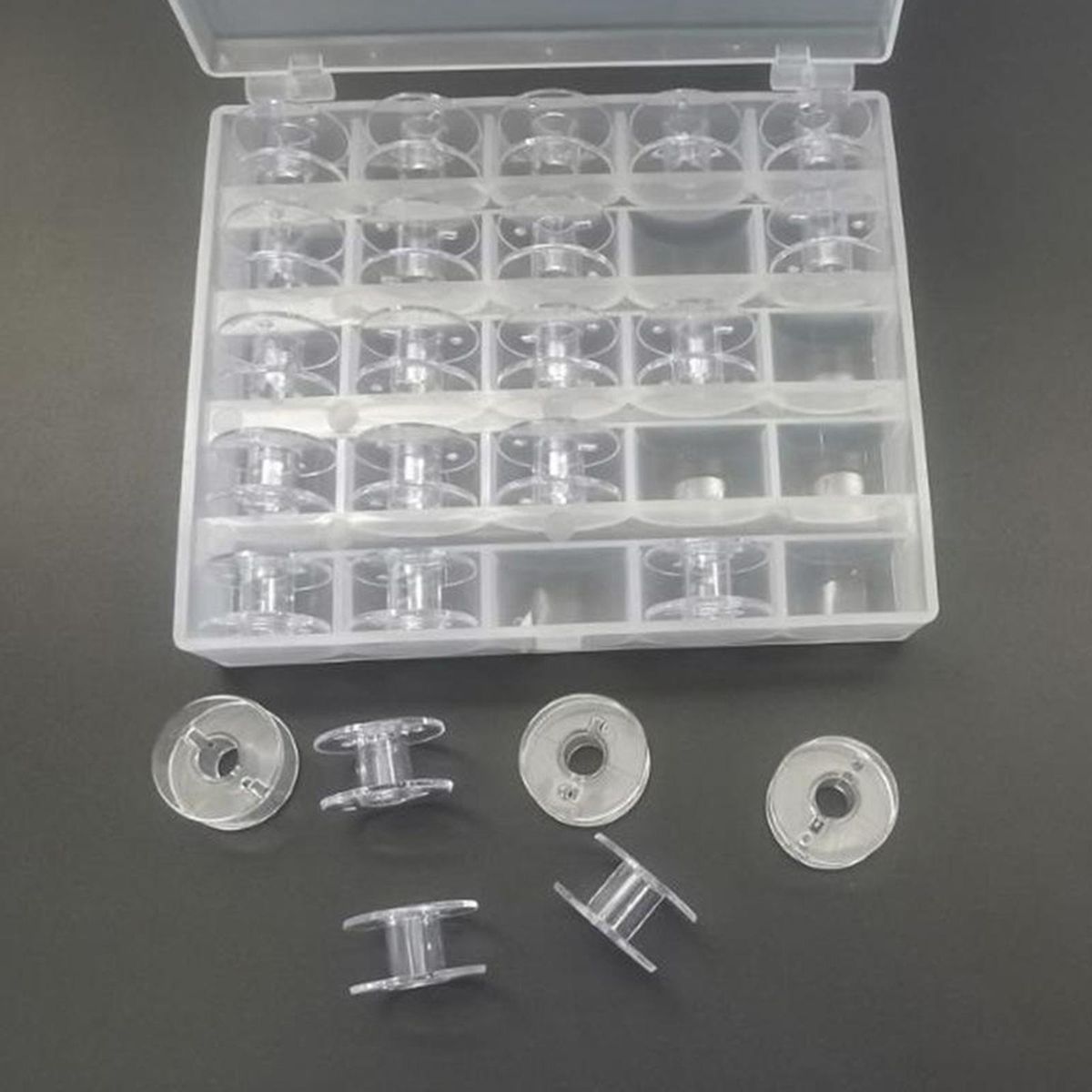 30Pcs Plastic Empty Bobbins Sewing Machine &  For Brother,