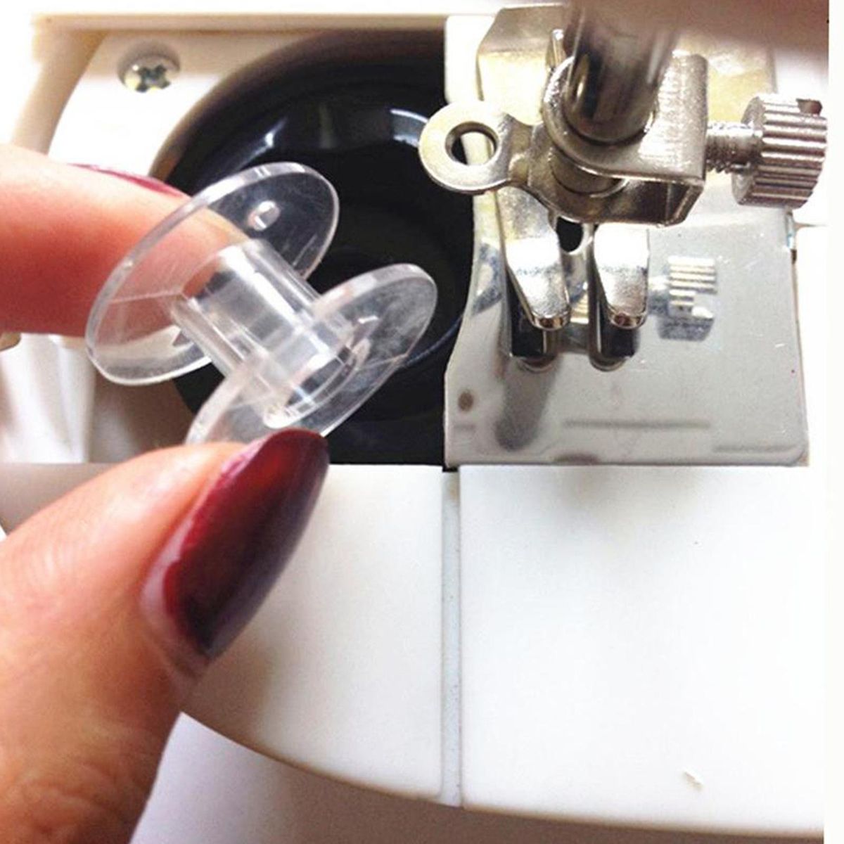 30Pcs Plastic Empty Bobbins Sewing Machine &  For Brother,