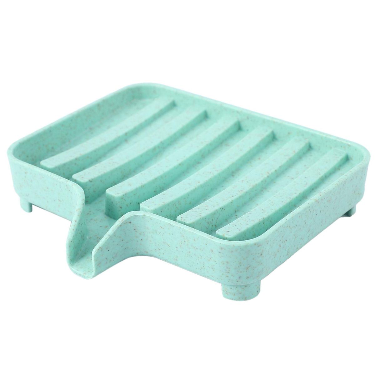 Sponge Holder Storage Rack Drain Soap Box Tray Soapbox 1 Pcs Shower Soap Tray Tool Soap Dish Plate Holder Green