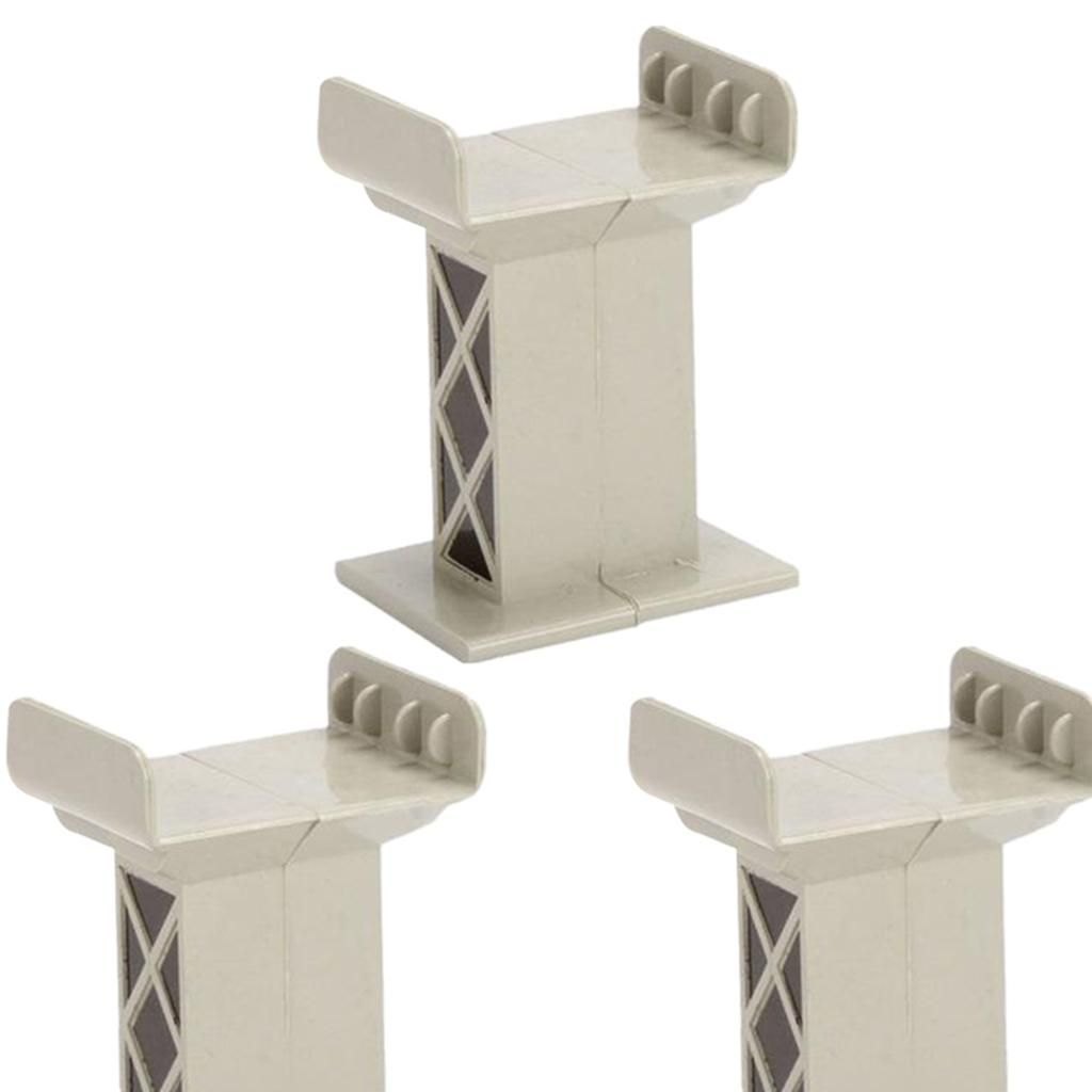 Train Bridge Piers Support Track Railway Accessories For Style A Gray