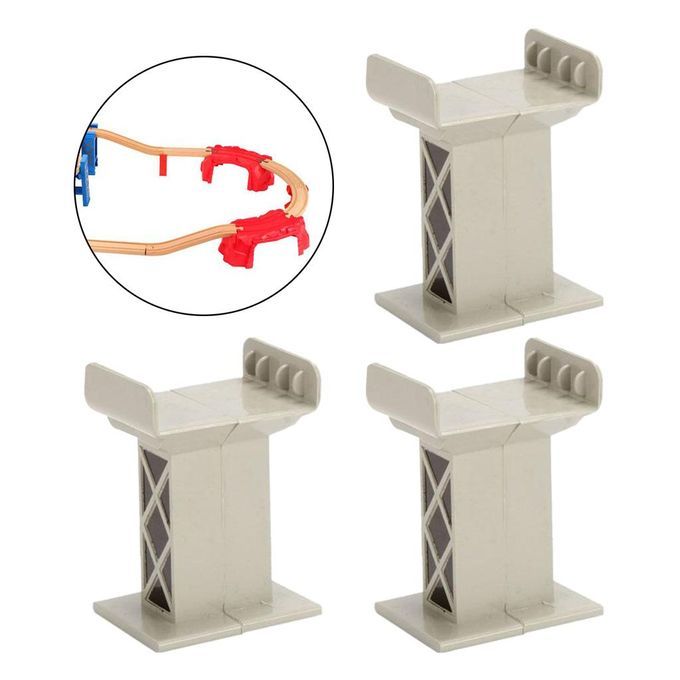 3xTrain Toy Bridge Support Track Railway Train Piers For Kids Style A
