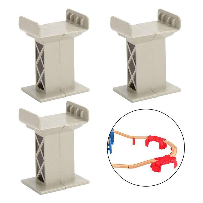 3xTrain Toy Bridge Support Track Railway Train Piers For Kids Style A