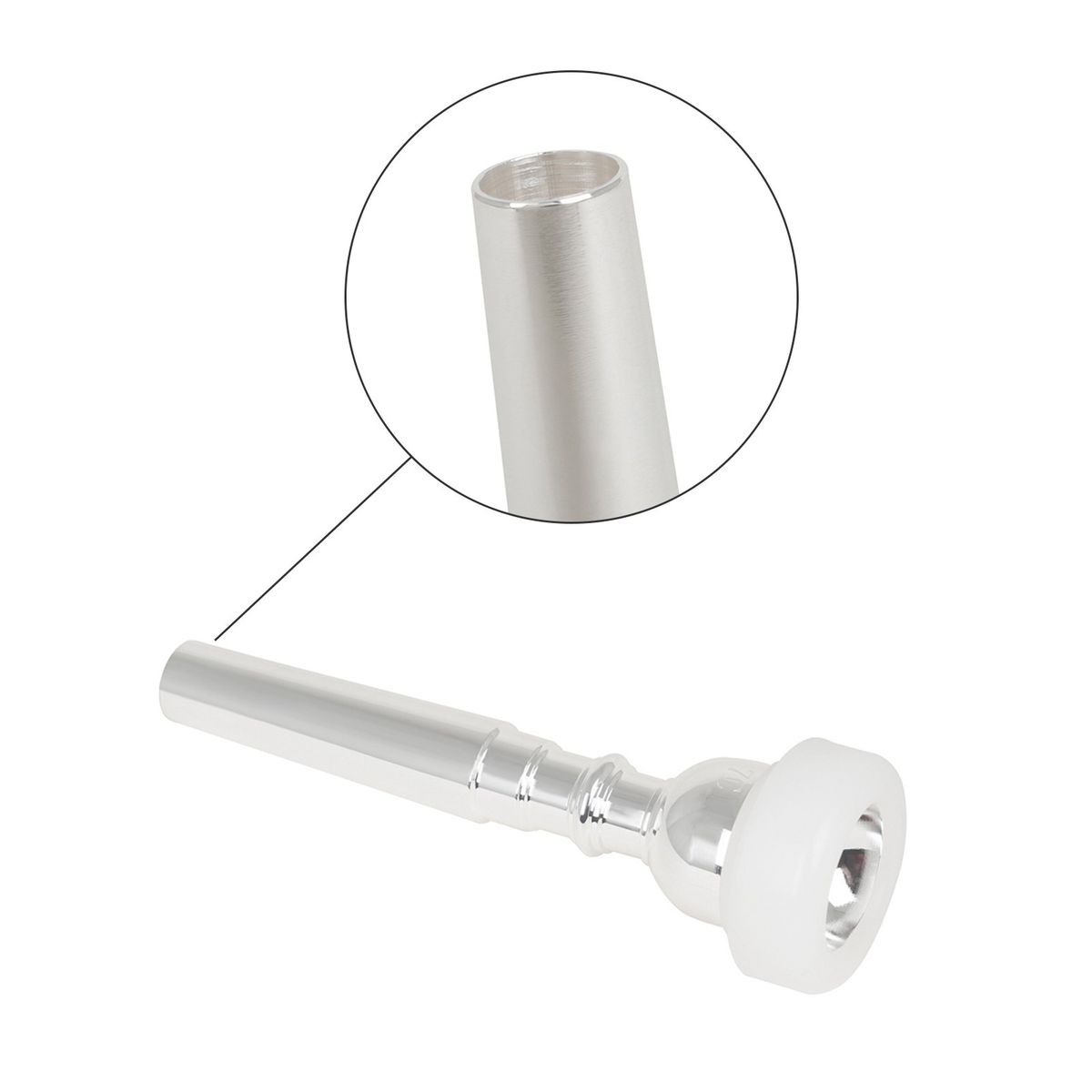 9.8mm Silver-Plated Copper Trumpet Mouthpiece 7C With
