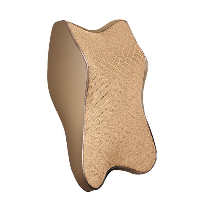 Car Seat Headrest Pad Memory Foam Pillow Head Neck-Beige