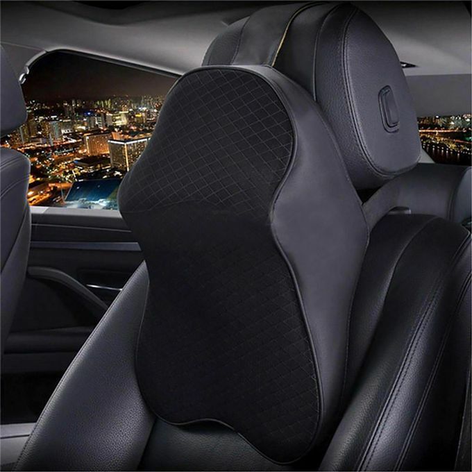 Car Seat Headrest Pad Memory Foam Pillow Head Neck-Beige