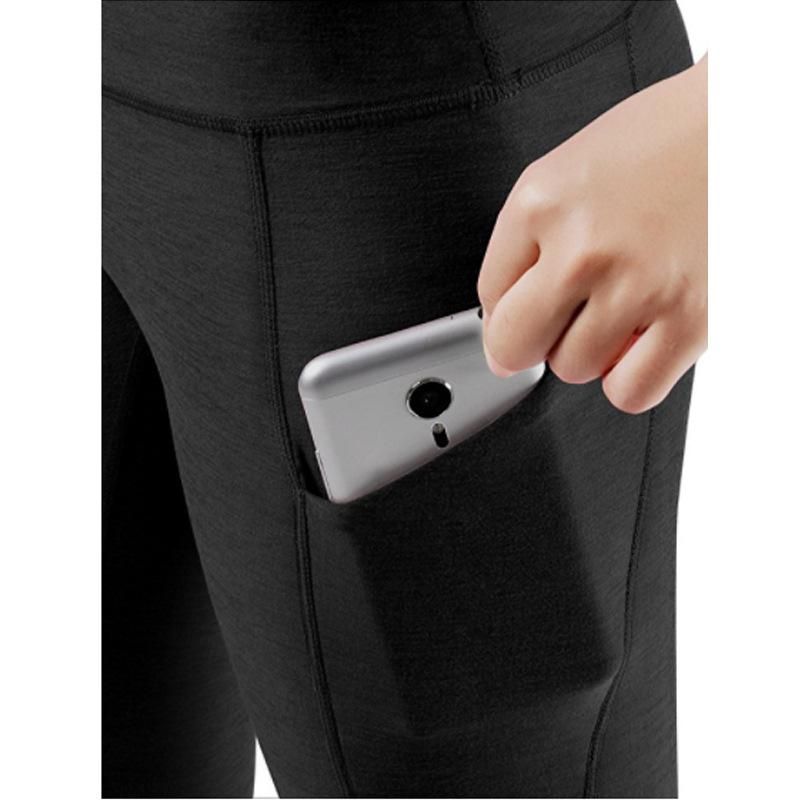 Stretch Slim Yoga Outdoor Sports Breathable Pocket Convenient Elastic Women's Underlay Fitness