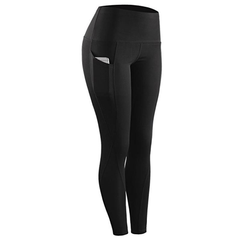Stretch Slim Yoga Outdoor Sports Breathable Pocket Convenient Elastic Women's Underlay Fitness