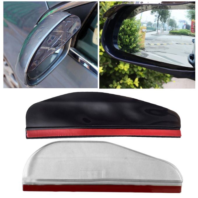 2Pcs Car Auto Vehicle Rearview Mirror Rain Eyebrows-Black