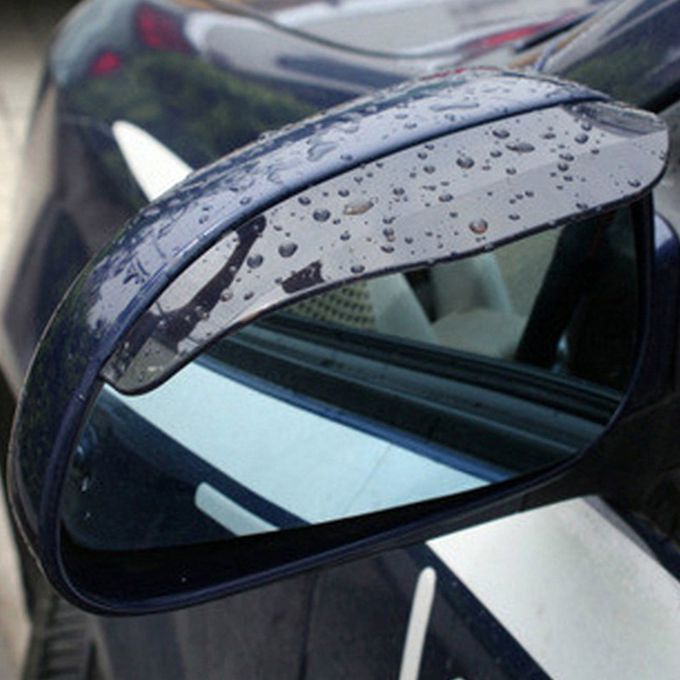 2Pcs Car Auto Vehicle Rearview Mirror Rain Eyebrows-Black