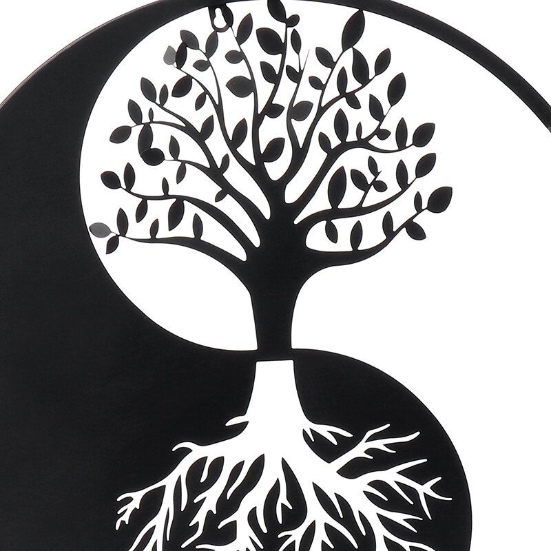 Tree Of Life Hanging Wall Metal Art Round Hanging Sculpture