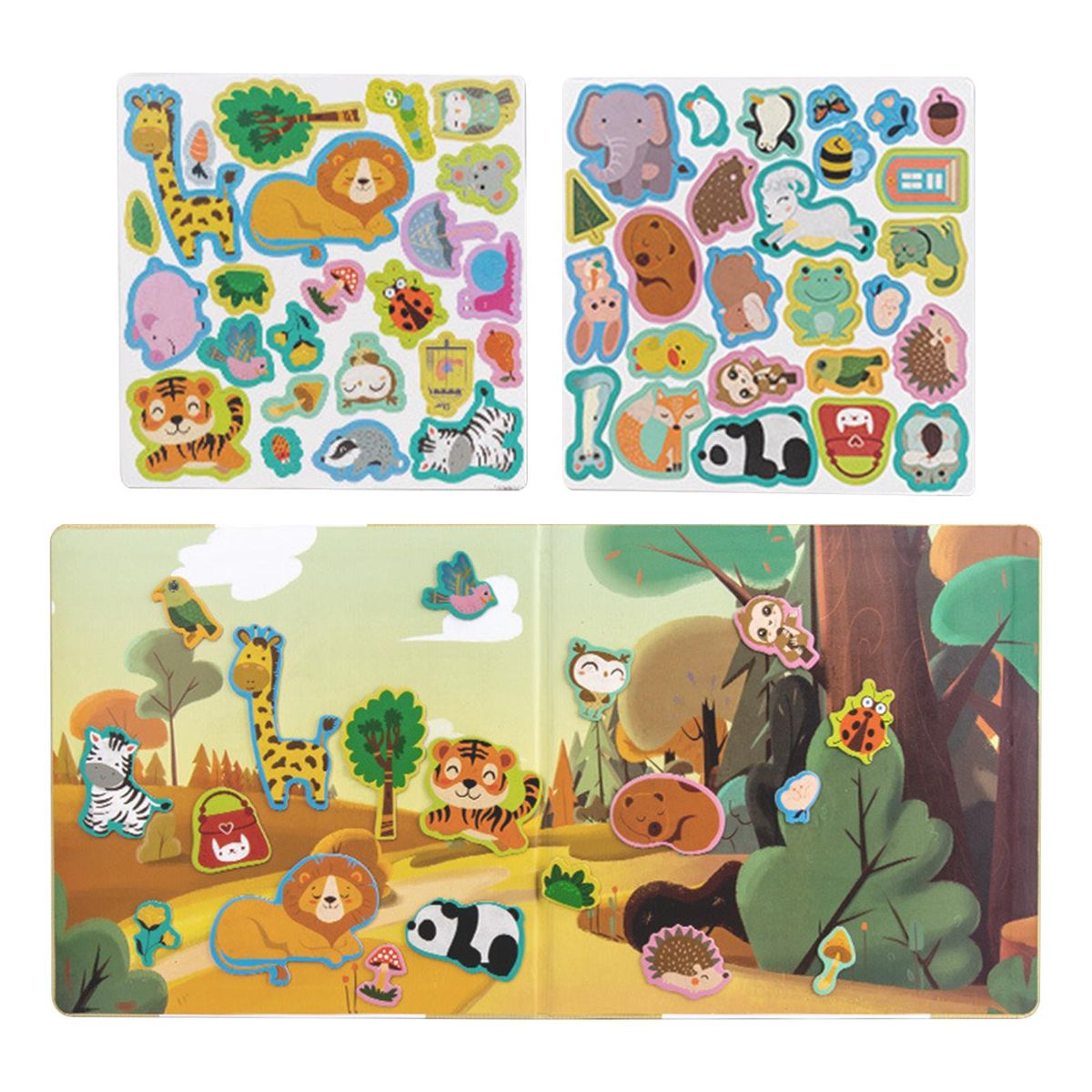 2 Set Cartoon Puzzle Toys Education Early Learning Scene
