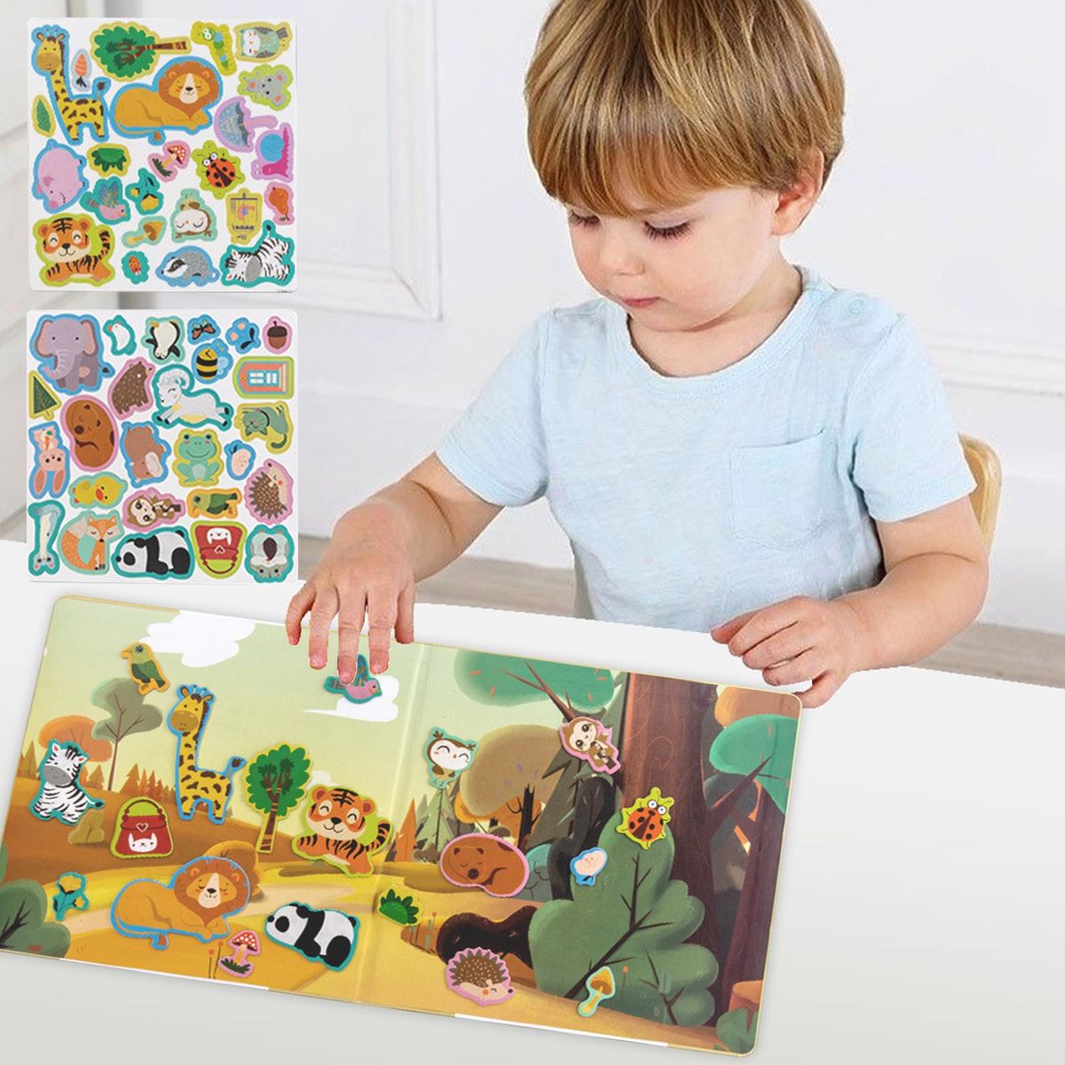 2 Set Cartoon Puzzle Toys Education Early Learning Scene