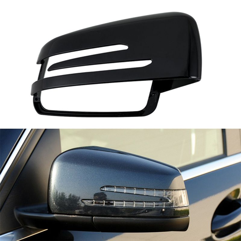(Gloss Black)Side Mirror Cap Covers Black For Mercedes BENZ
