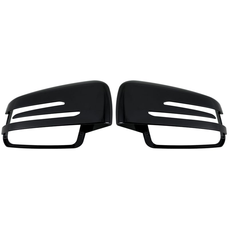 (Gloss Black)Side Mirror Cap Covers Black For Mercedes BENZ