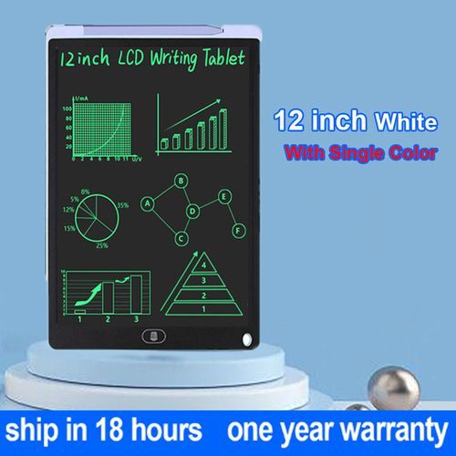 12Inch LCD Writing Tablet Digit Magic Blackboard Electron Drawing Board Art Painting Tool Kids Toys Brain Game Child Best Gift(#Single Color White)