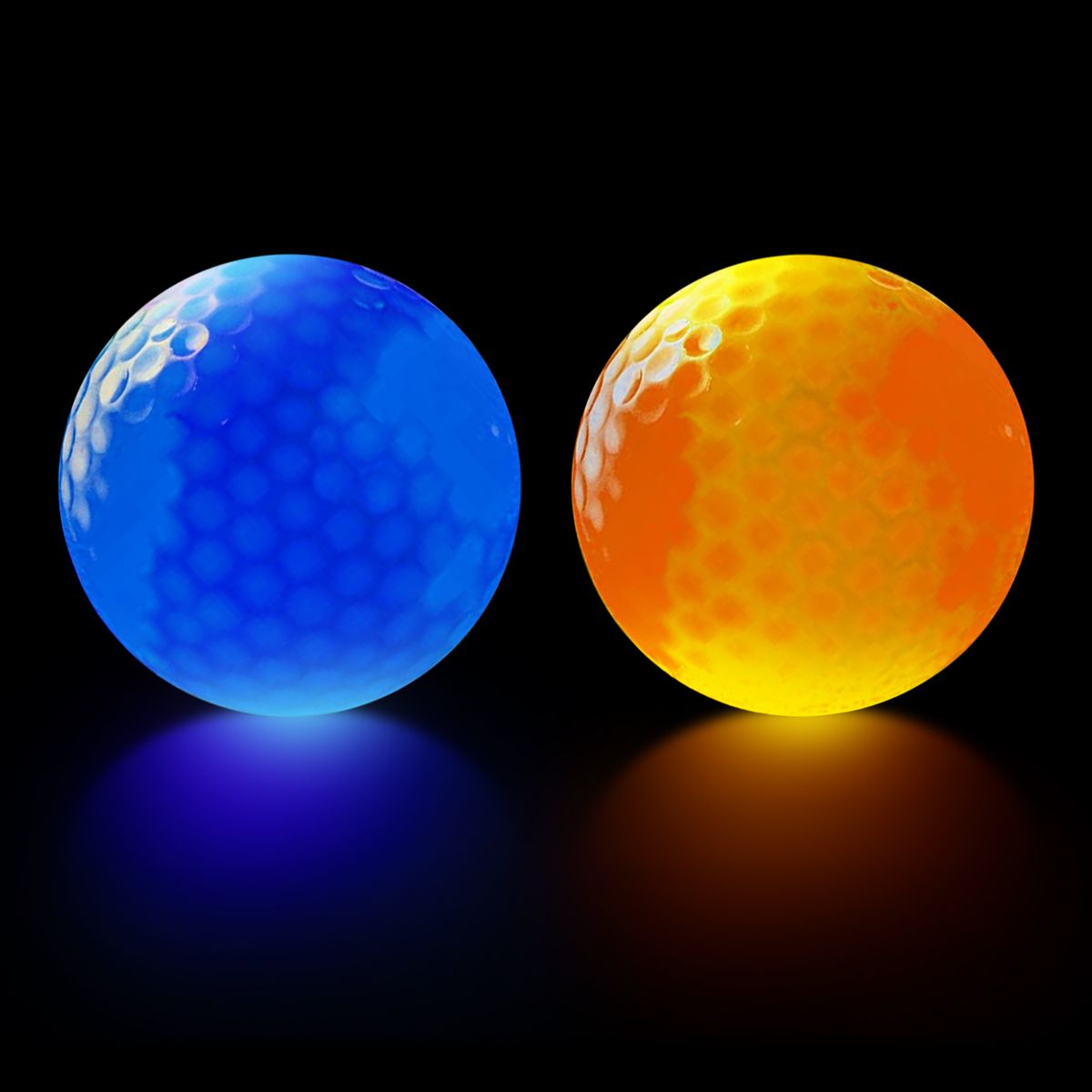 2pcs LED Glowing Golf Balls Night LED Golf Balls Luminous
