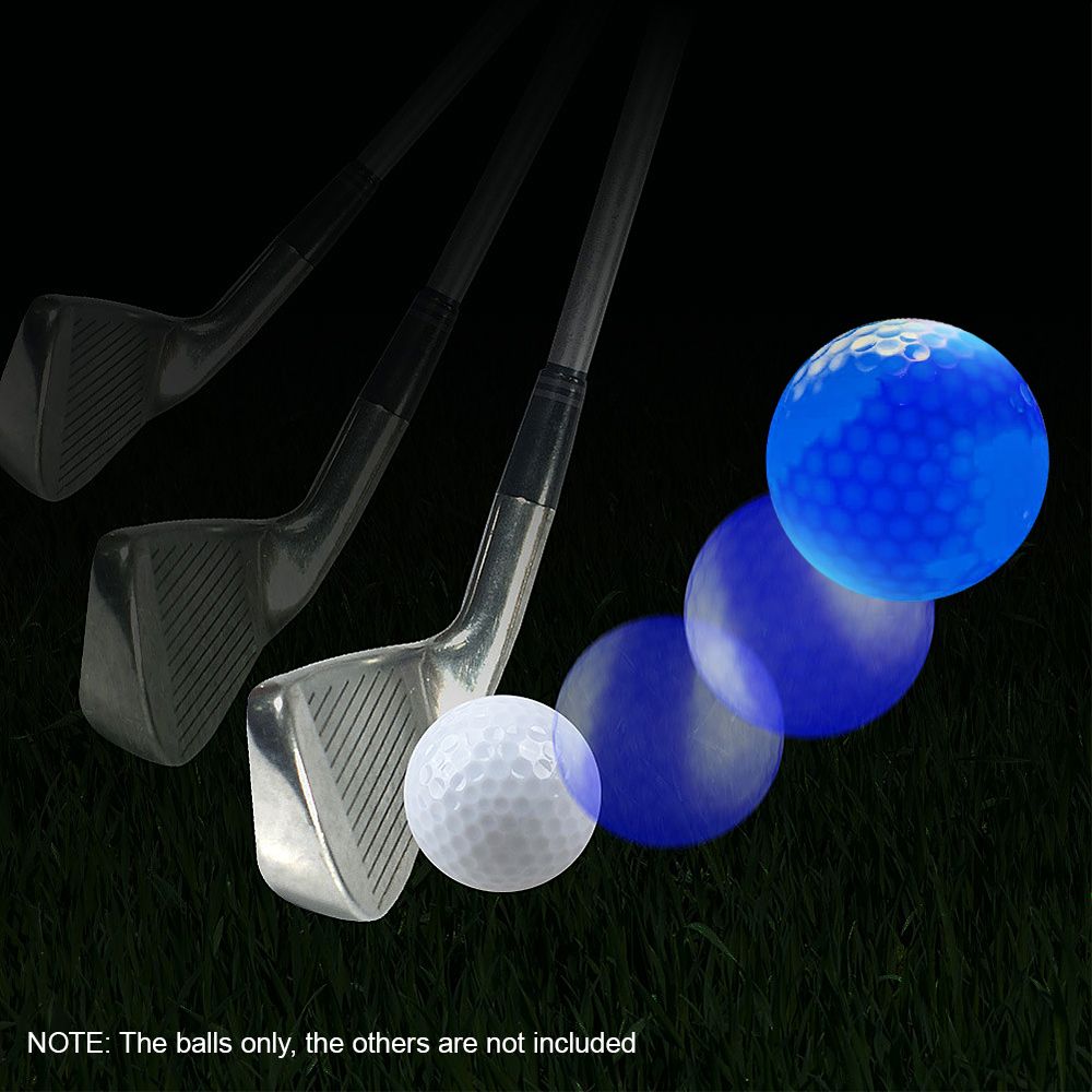 2pcs LED Glowing Golf Balls Night LED Golf Balls Luminous
