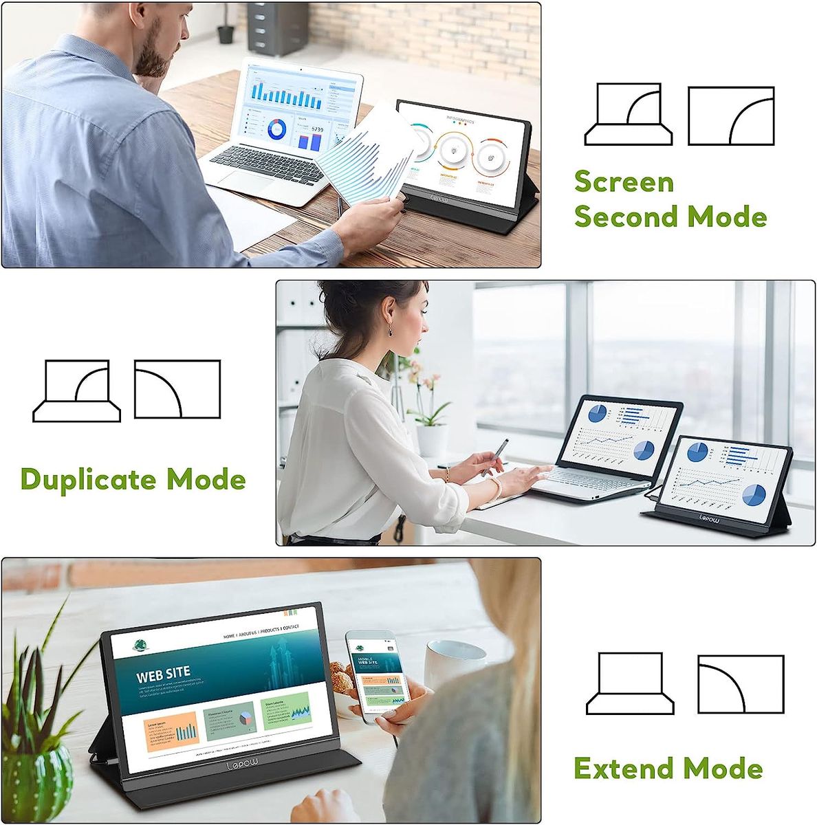 Portable Monitor - Lepow Z1-Gamut Laptop Display 15.6'' FHD