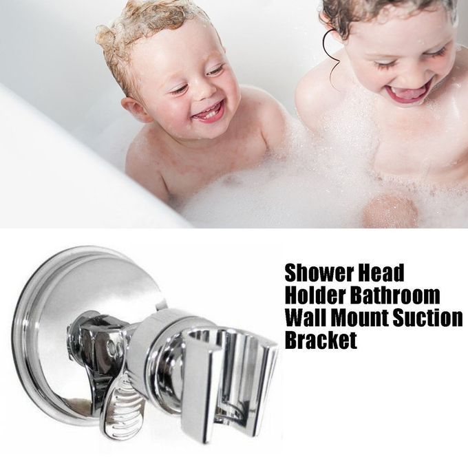 Shower Head Holder Bathroom Wall Mount Su Tion Bra Ket-Silver