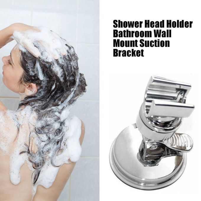 Shower Head Holder Bathroom Wall Mount Su Tion Bra Ket-Silver