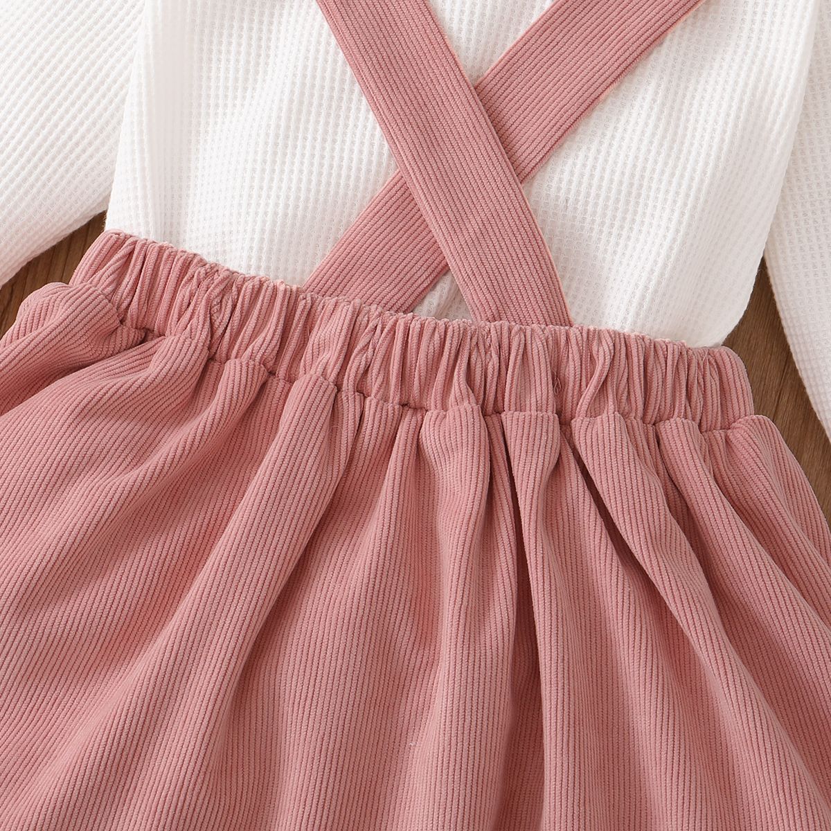 1-6Y Kid Girls Cute Kitty Dresses Long Sleeve Shirt Suspender Skirt