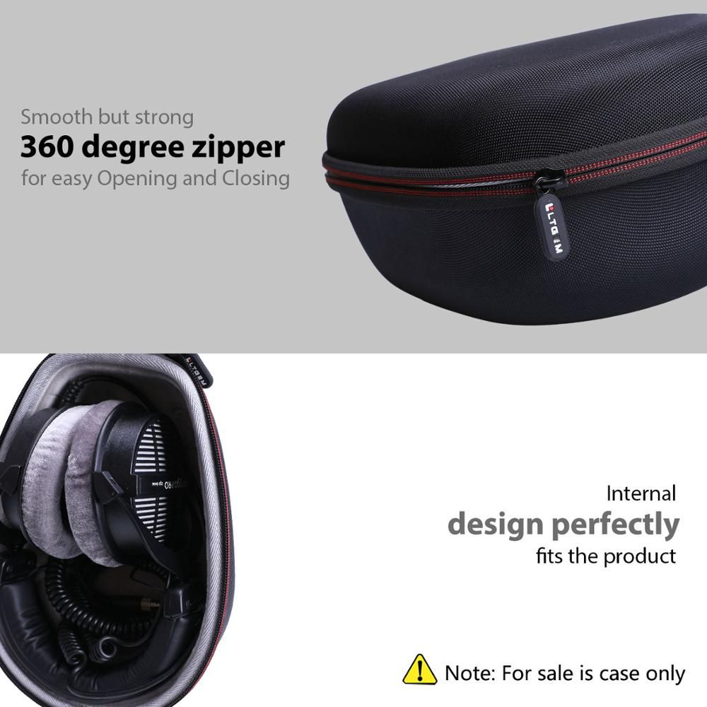 LTGEM EVA Hard Case For Beyerdynamic 459038 DT 990 PRO Open