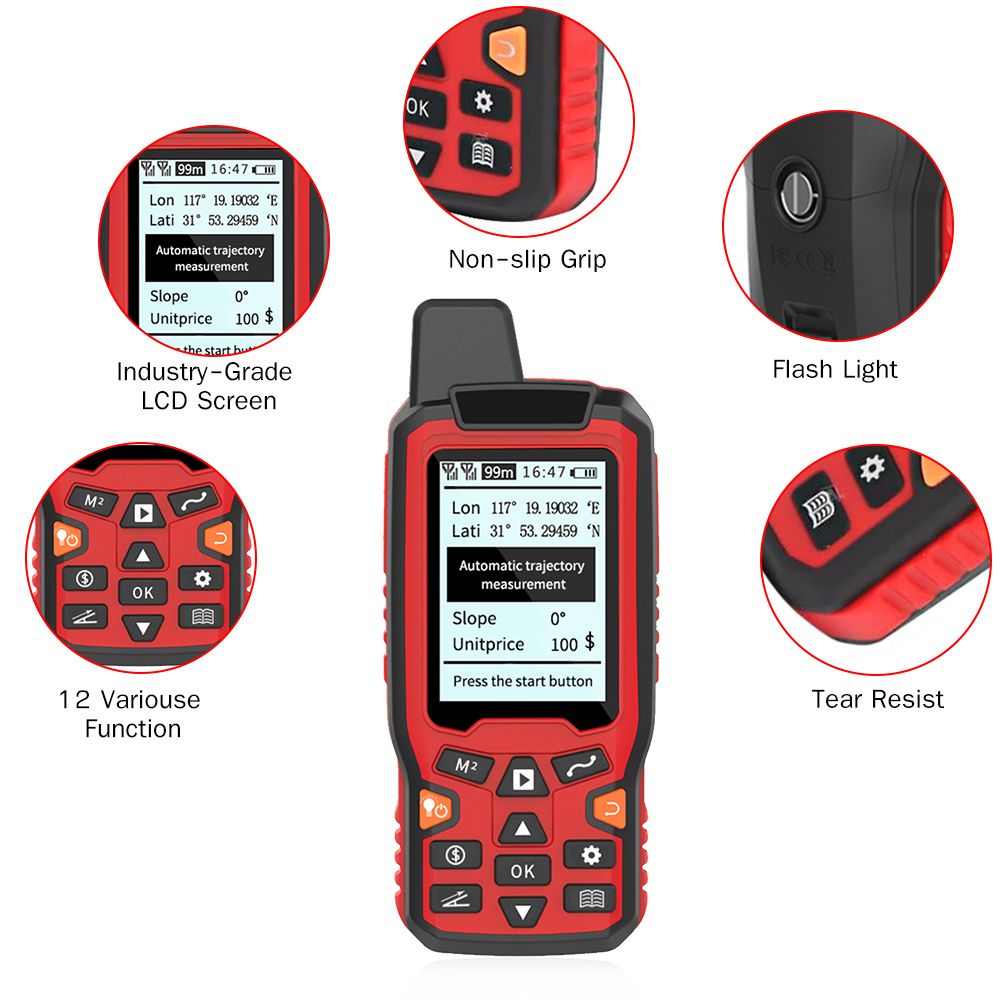 GPS Land Tracker Area Measure Handheld USB Navigation Meter