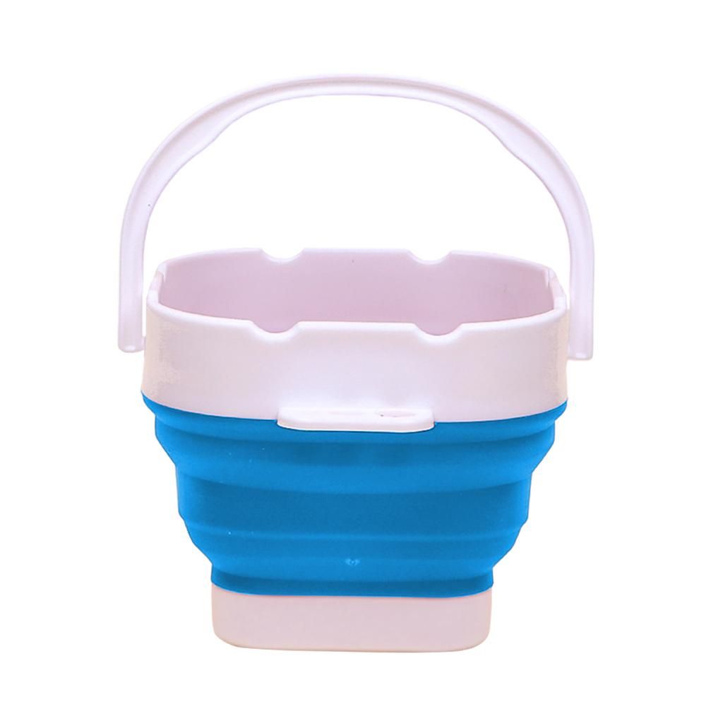 Collapsible Brush Washer Portable Plastic Drawing Wash Pen Brush Blue