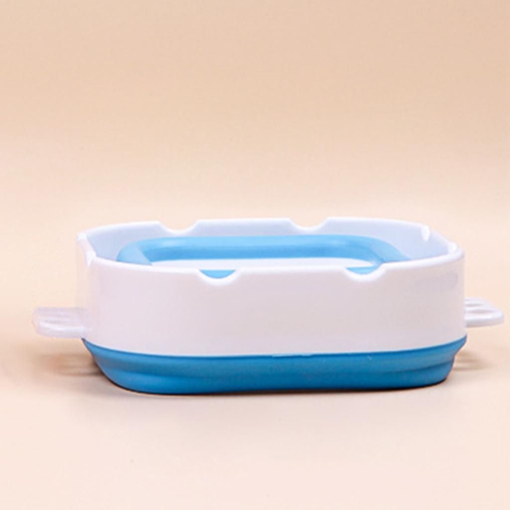 Collapsible Brush Washer Portable Plastic Drawing Wash Pen Brush Blue