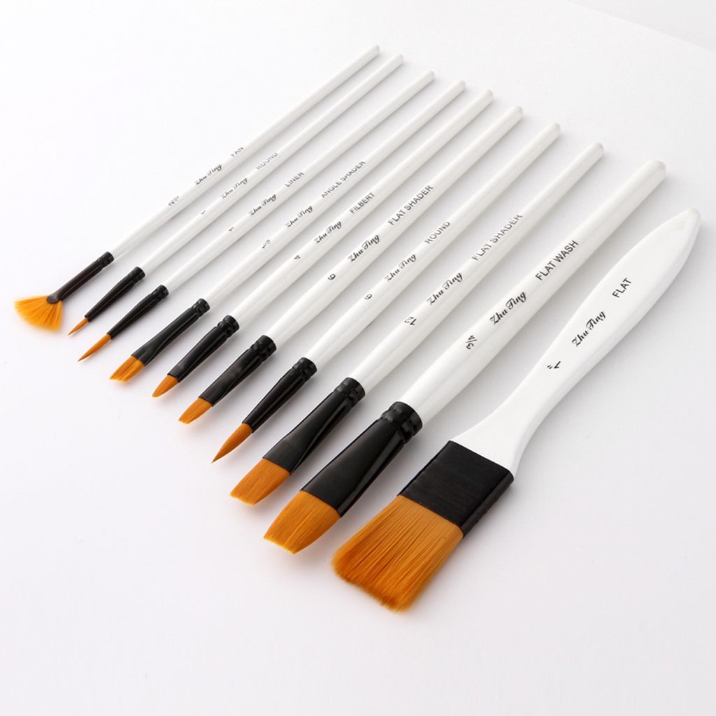 10x Art Painting Brushes Set Acrylic Oil Watercolor  Artist