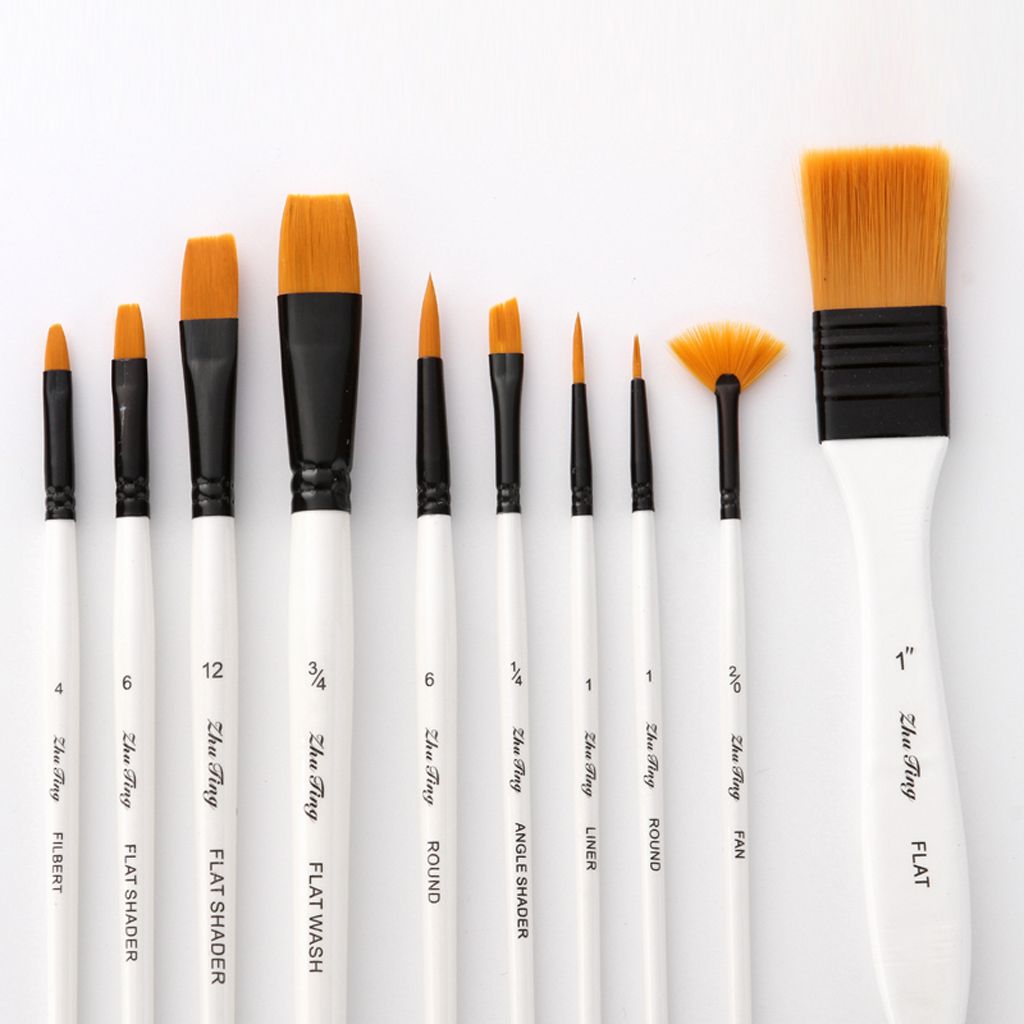 10x Art Painting Brushes Set Acrylic Oil Watercolor  Artist