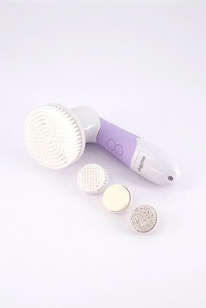 Electric Face + Body Brush, White/Purple