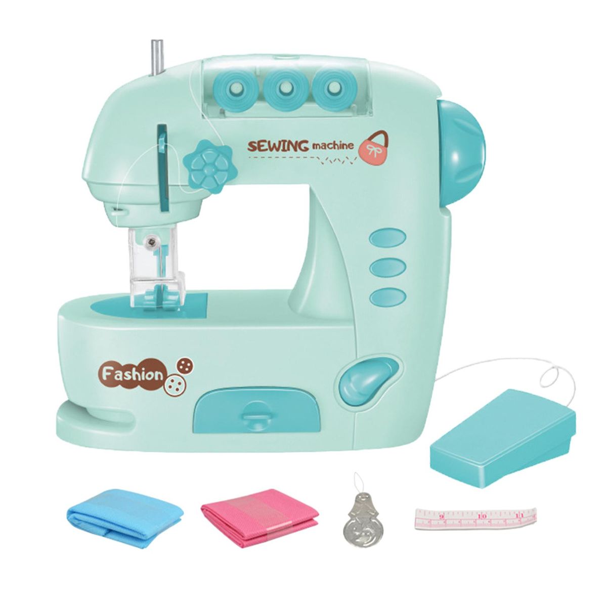 Simulation Mini Sewing Machine Development Toys Kids Craft For Blue