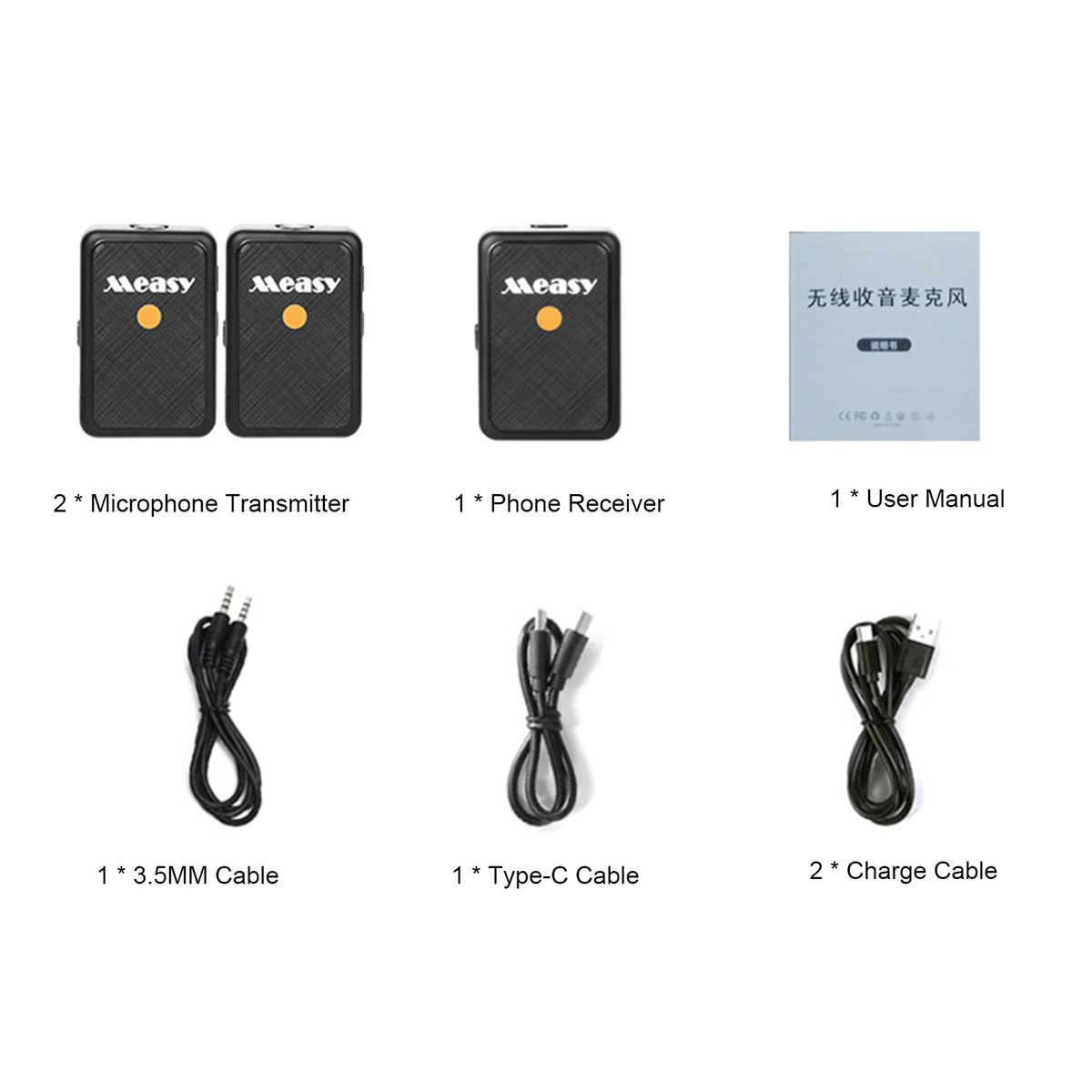V82 Wireless 2.4G Lapel Microphone Clip-on Mic Plug &
