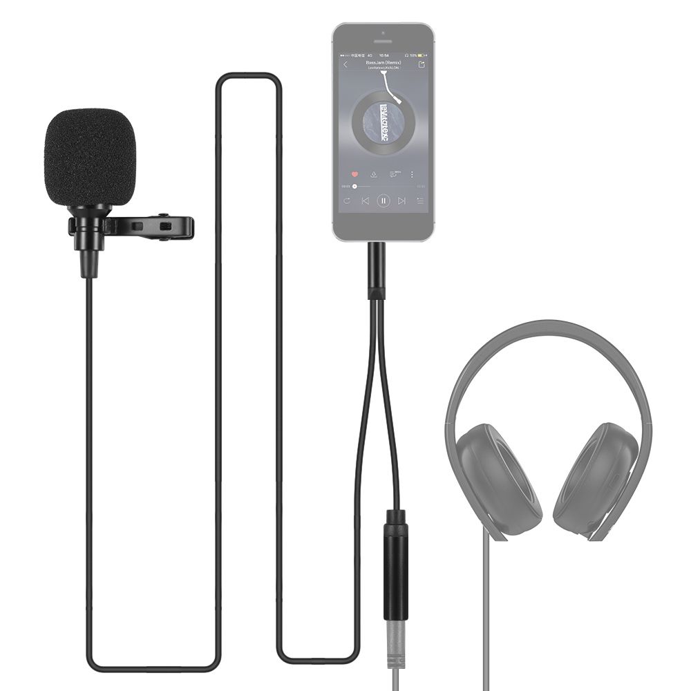 Mini Clip-on Lapel Lavalier Condenser Microphone Mic