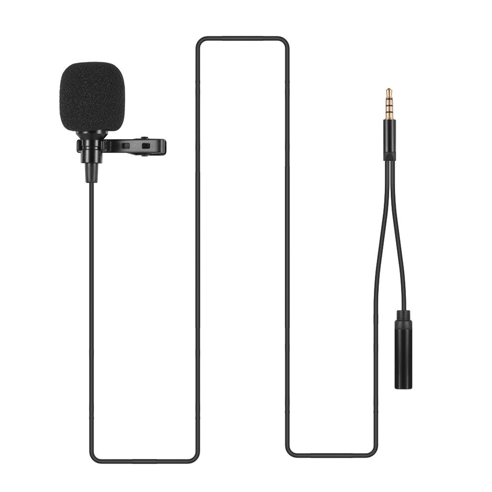 Mini Clip-on Lapel Lavalier Condenser Microphone Mic