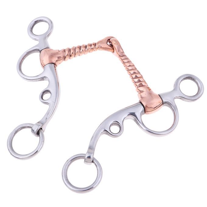 Stainless Steel 5inch Horse  With Screw Copper Inlay English Bit