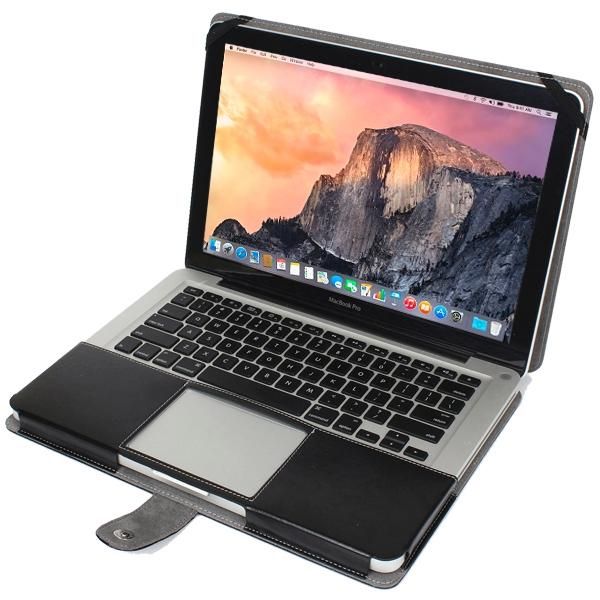 Leather Case With Snap Fastener For 15.4 Inch MacBook Pro