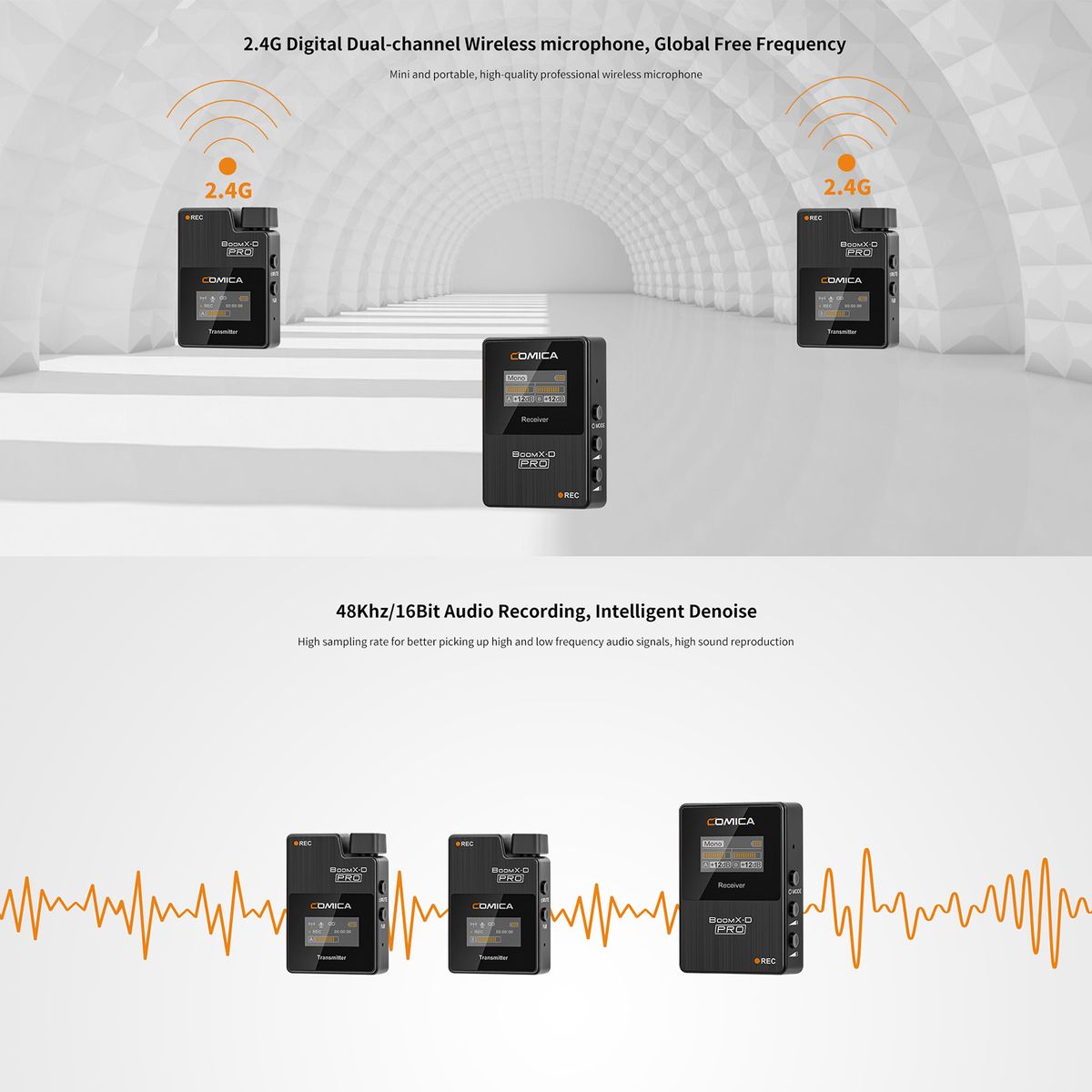 BoomX-D PRO D2 One-Trigger-Two 2.4G Dual-Channel