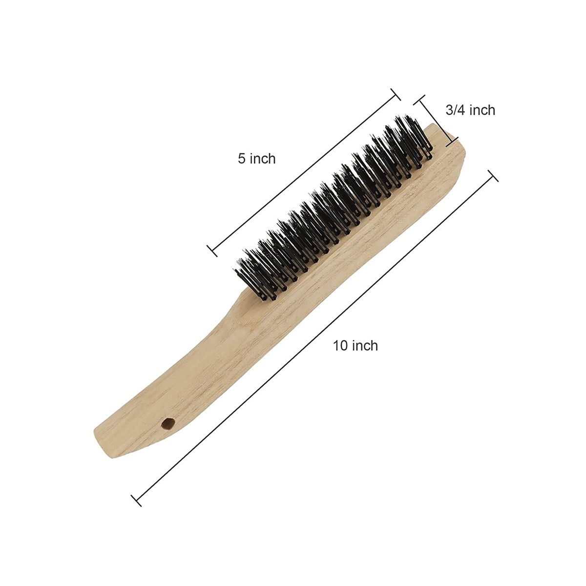 2 Pcs Wire Brushes for Cleaning Welding Slag Rust and Dust 10 Inch Heavy Duty Carbon Steel Handle Wire Scratch Brush