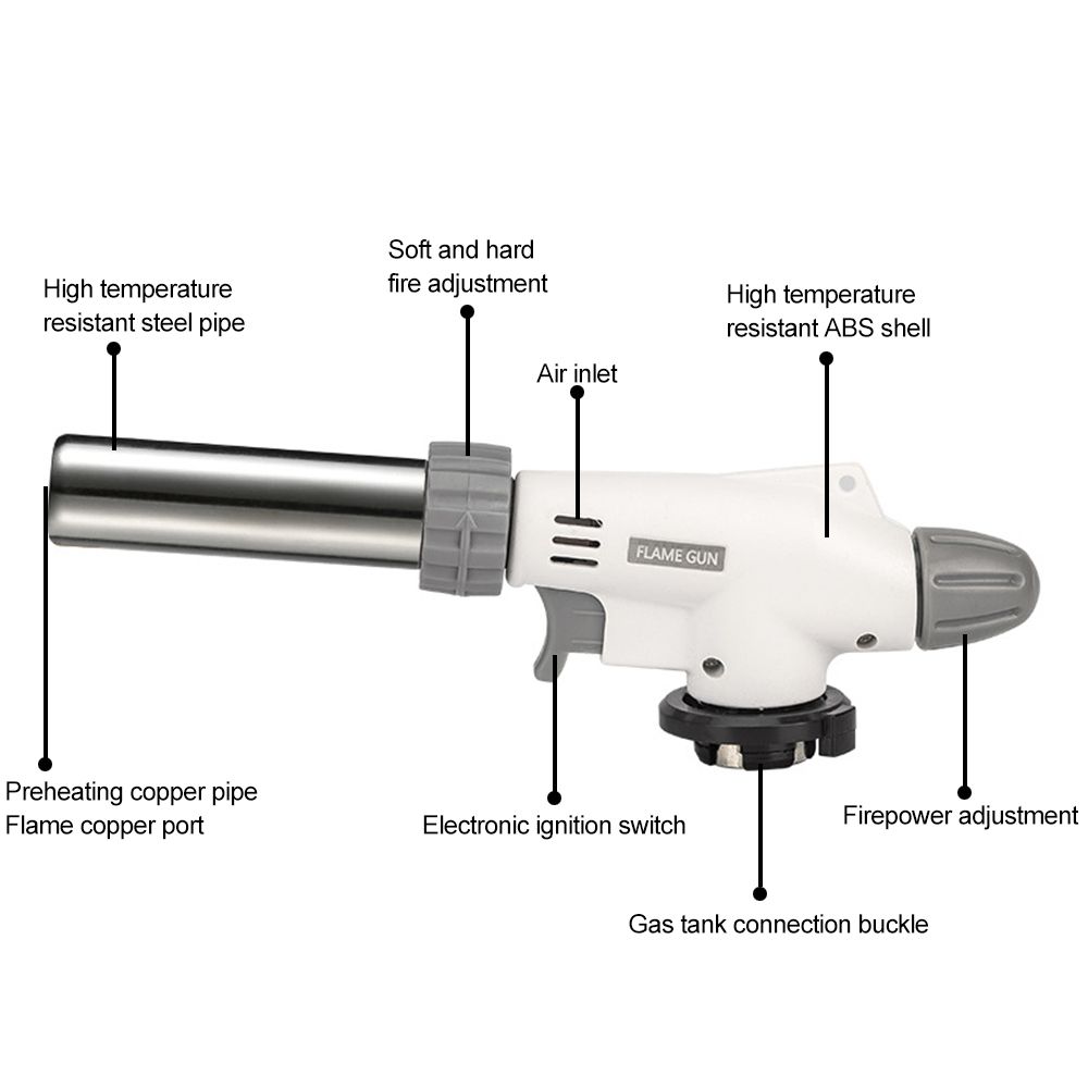 Flame Gun 1300 Degree Welding Burner Auto Ignition Gas