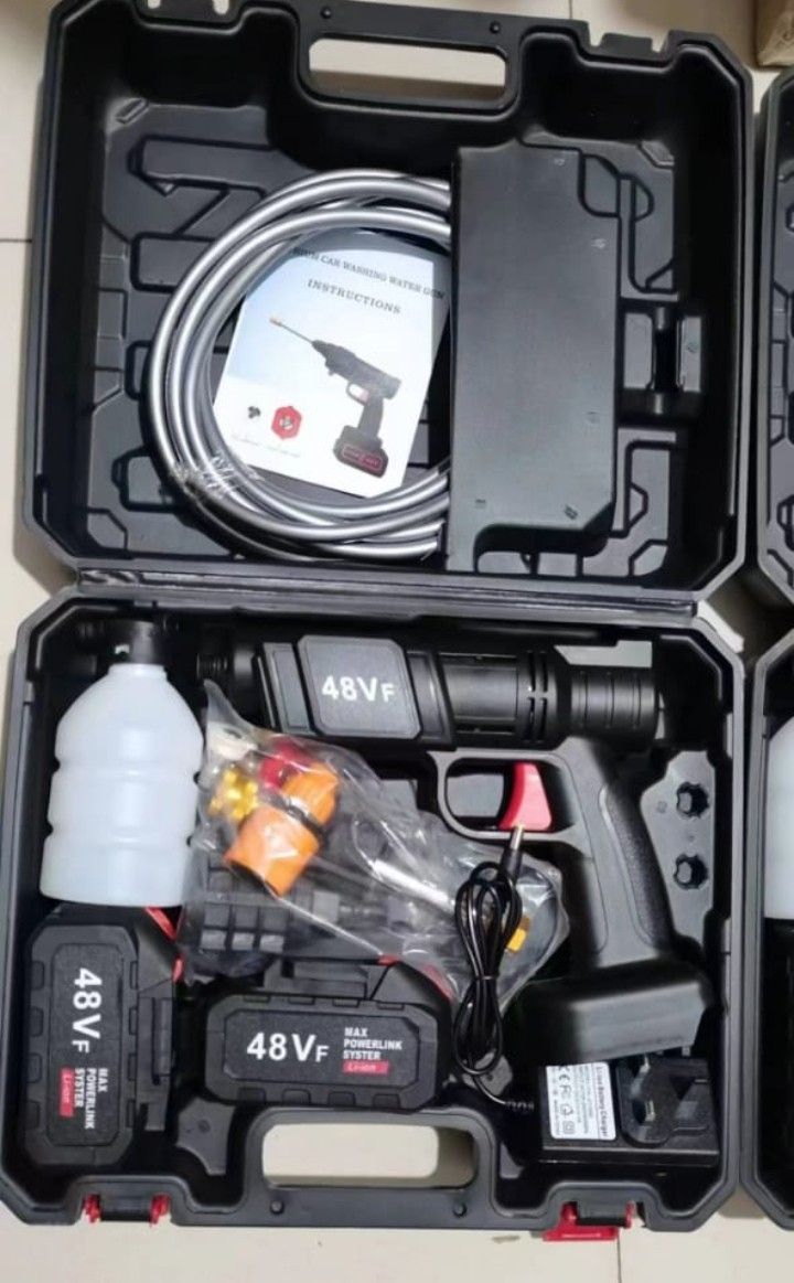 Portable Cordless High Pressure Multi Purpose Car Washer 48VH 15000mah - Double Batteries