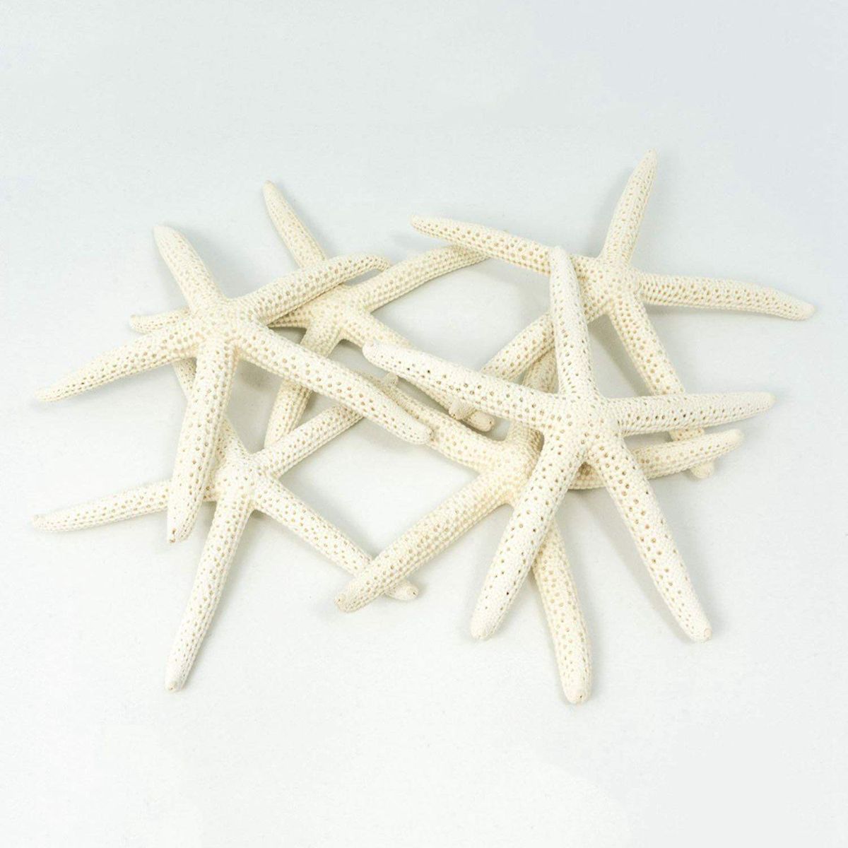 12PCS White Finger Starfish 5-10cm Decorative five-finger