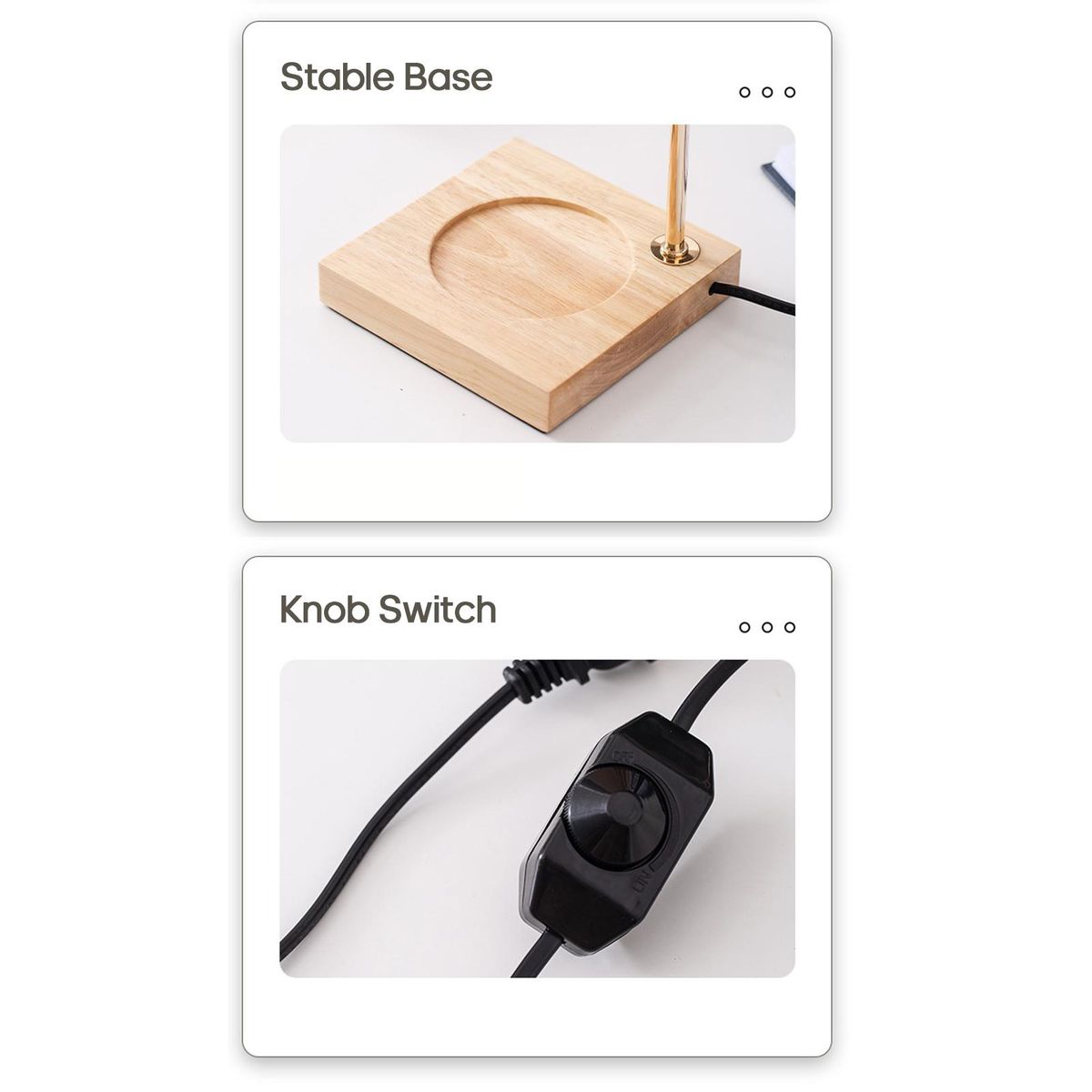 Aromatherapy Wax Melting Lamp Knob Switch Bedroom Bedside Wooden Night Light Smoke-free Fragrance Atmosphere Table Lamp
