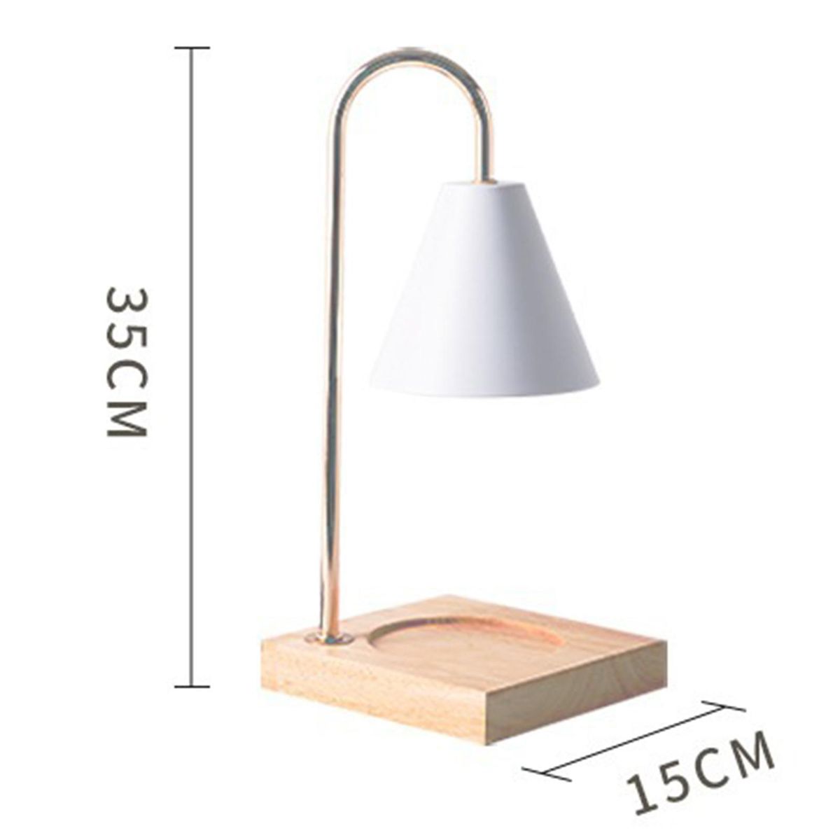 Aromatherapy Wax Melting Lamp Knob Switch Bedroom Bedside Wooden Night Light Smoke-free Fragrance Atmosphere Table Lamp