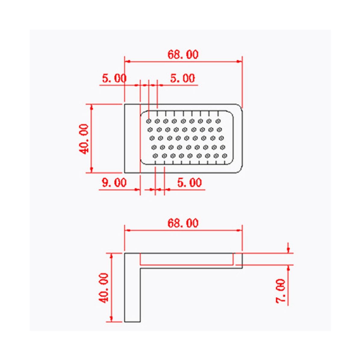 T50 Woodworking Scribing Ruler Hole Ruler Aluminum Alloy