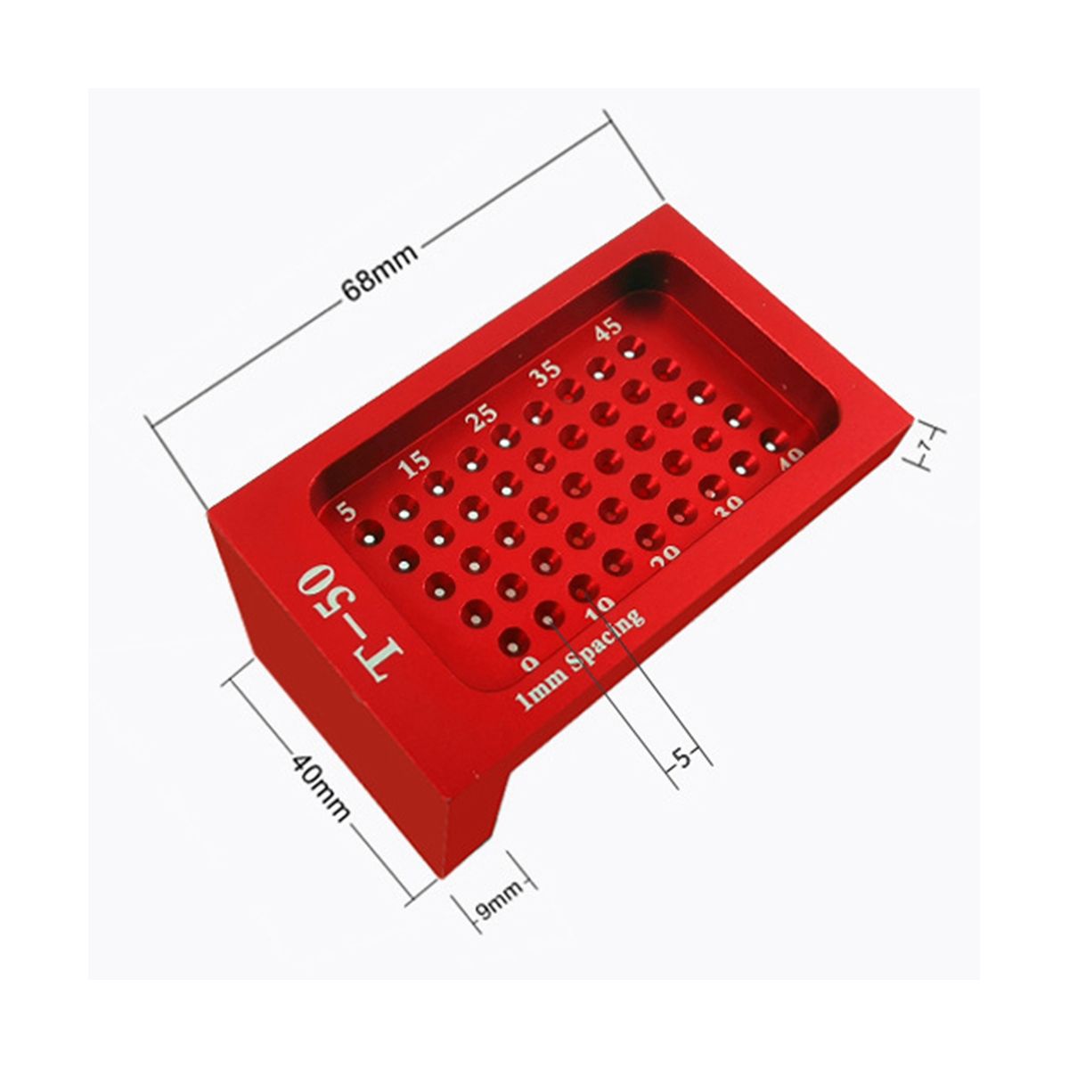 T50 Woodworking Scribing Ruler Hole Ruler Aluminum Alloy