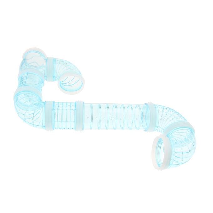 Hamster External DIY Pipeline Tunnel Fittings Tube Exercise Cage Blue