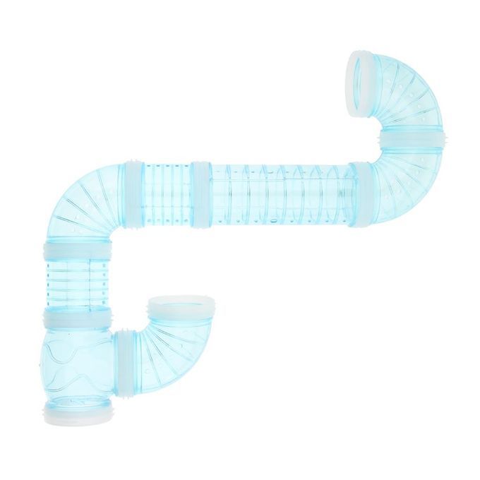 Hamster External DIY Pipeline Tunnel Fittings Tube Exercise Cage Blue